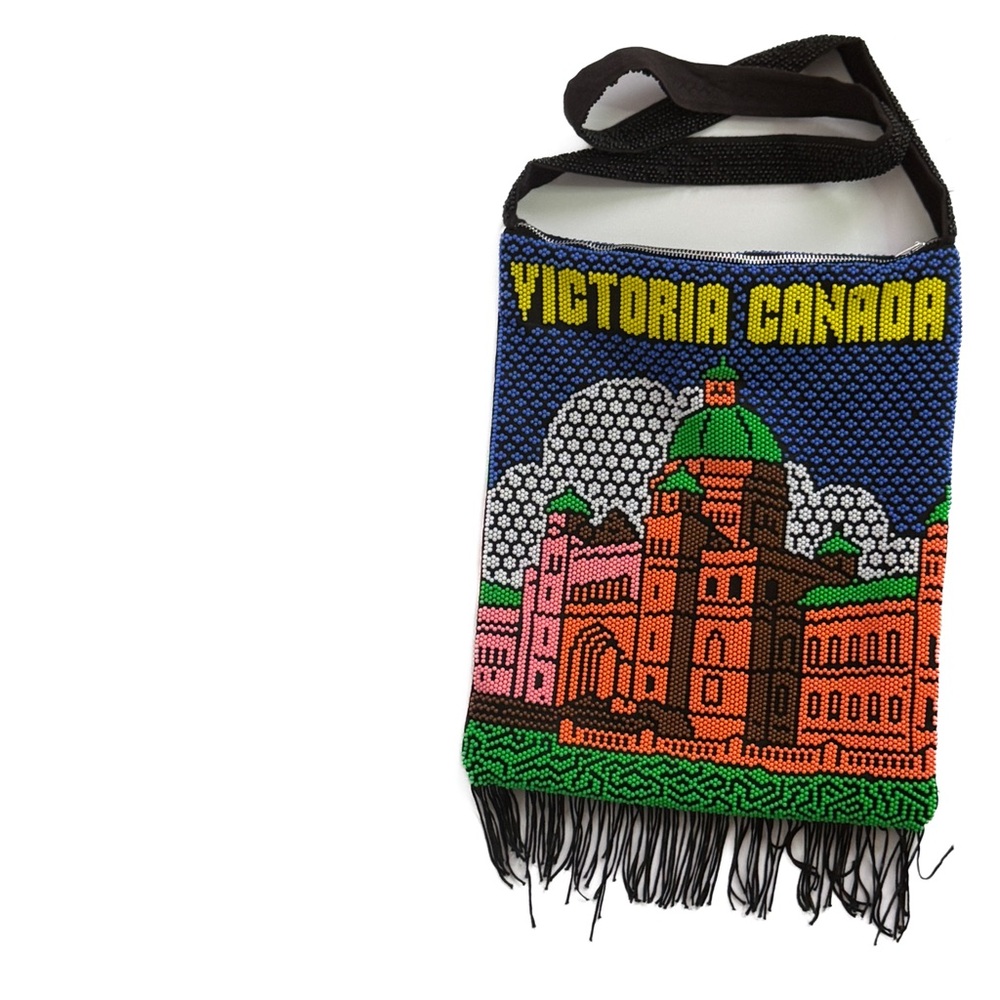 Victoria Canada Beaded Crossbody Bag